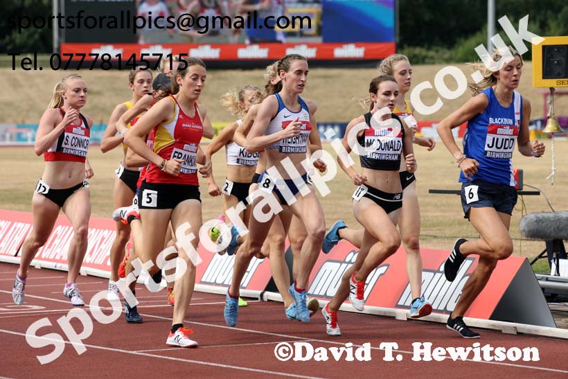 Womens 1500 metres, Muller British Championships, Alexander Stadium, Birmingham. Photo: David T. Hewitson/Sports for All Pics